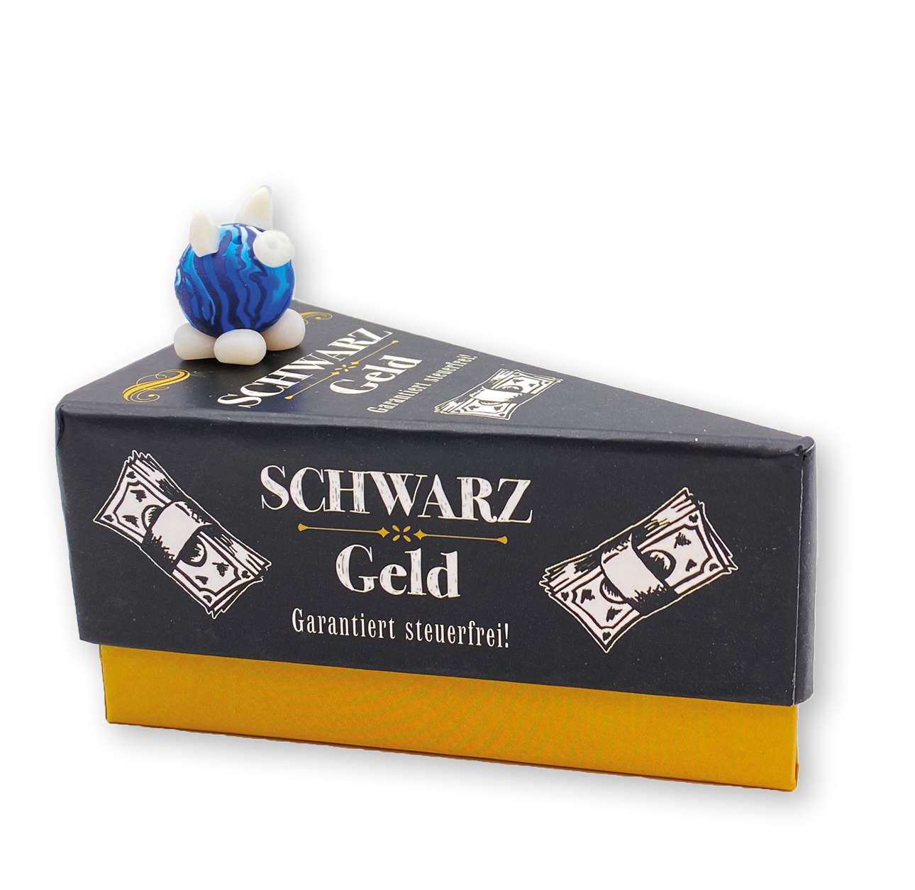 Set Geschenkschachtel "Schwarzgeld / Startkapital" mit Figur