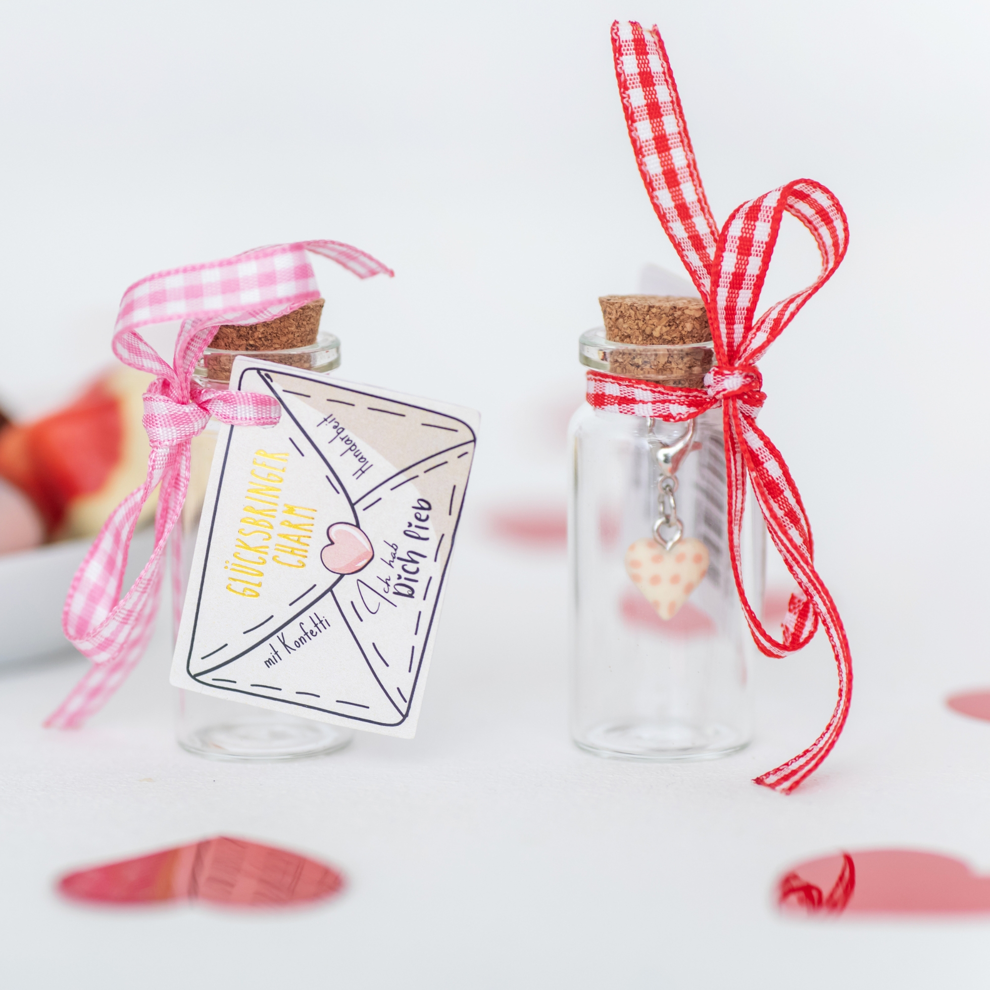 SET Charms Liebe im Fläschchen im Display, 25 Stk. sort