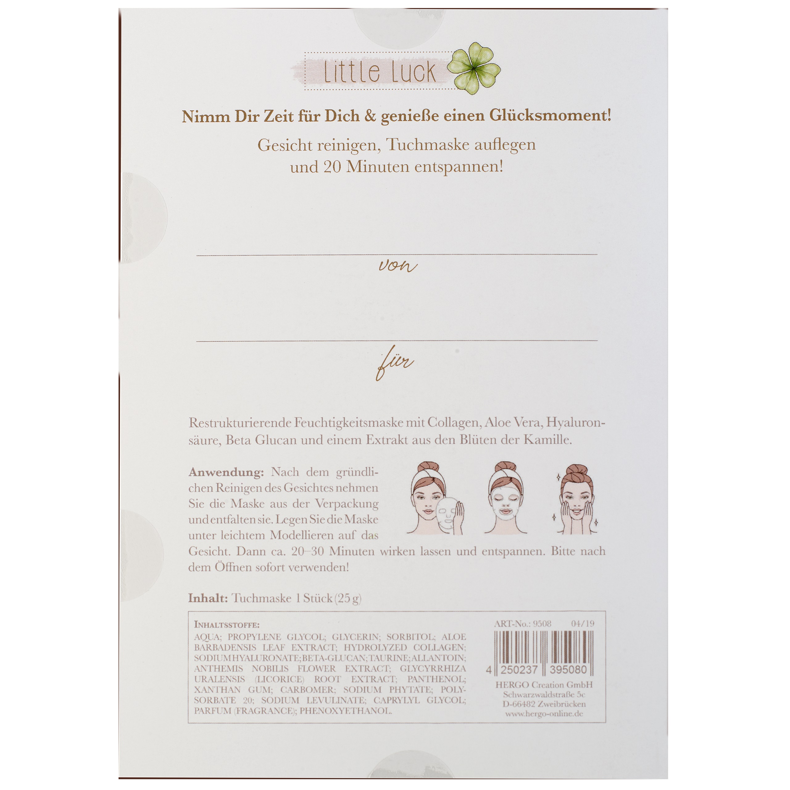 Little Luck Set Tuchmaske, 24 Stk, 8-fach sort