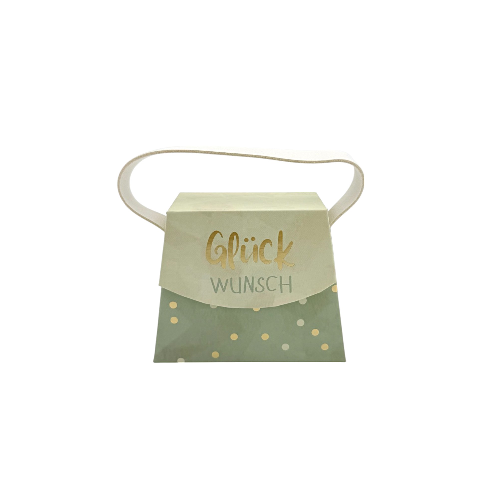 Mini Handtaschen-Geschenkschachtel, Glück-Wunsch