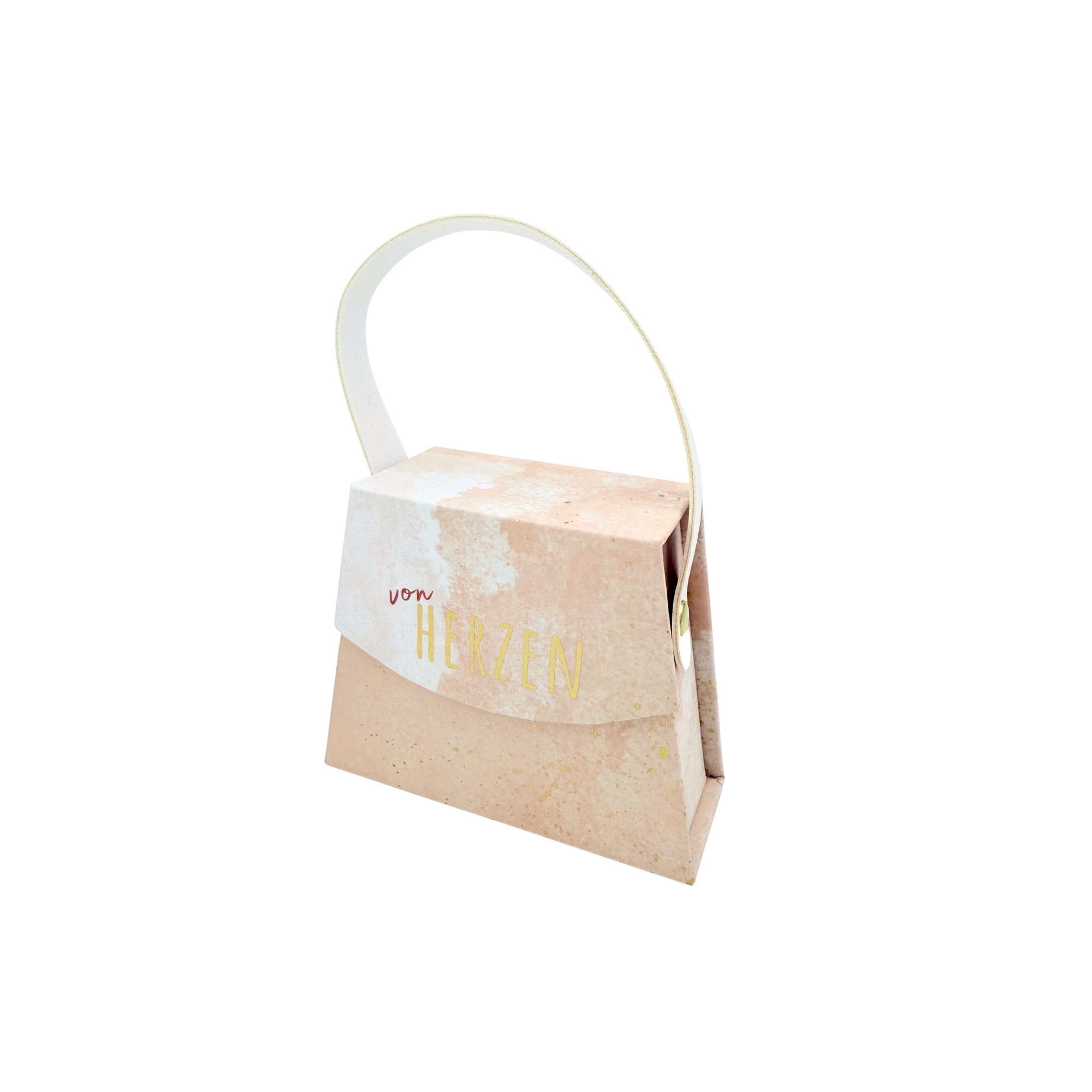 Mini Handtaschen-Geschenkschachtel. pastell "von Herzen"