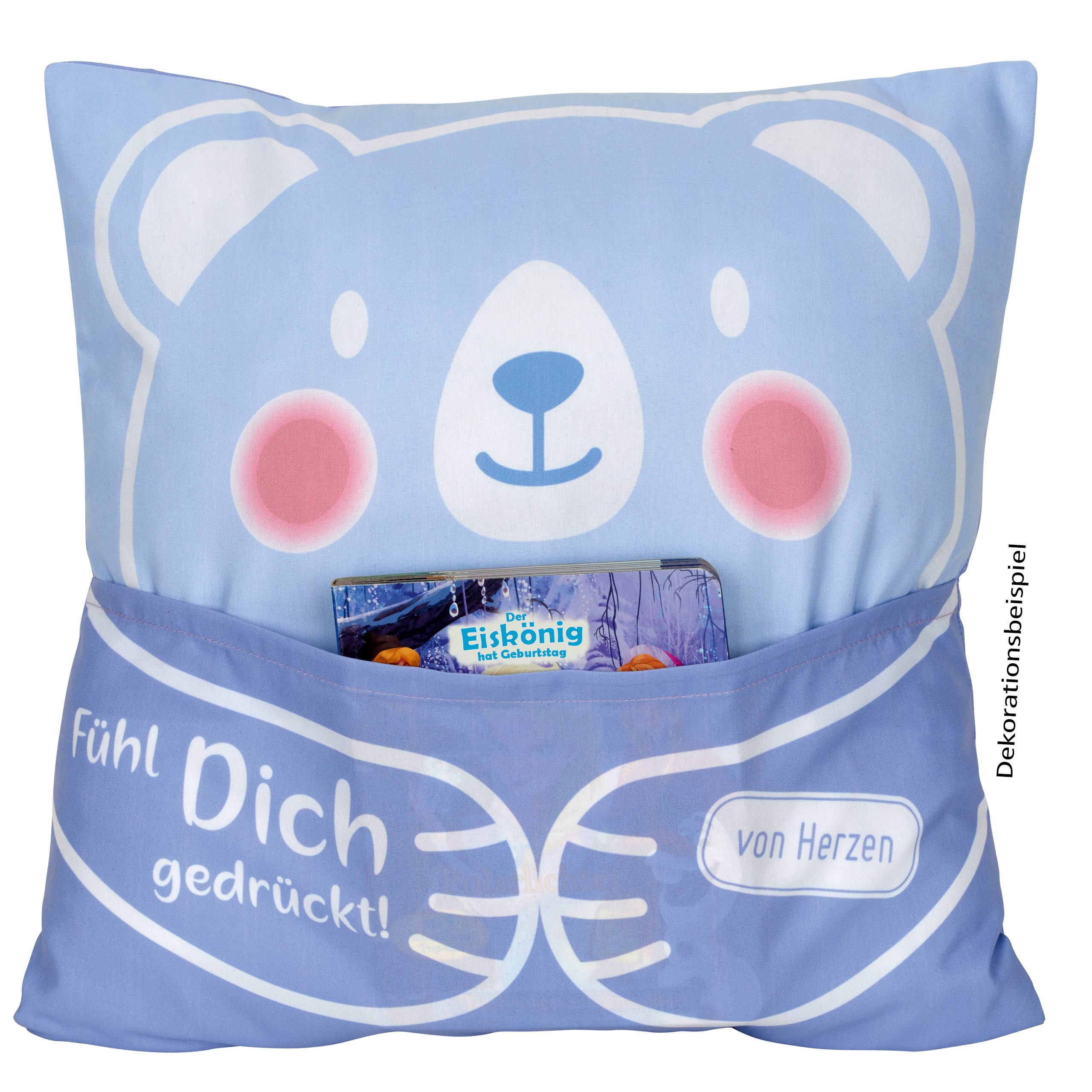 Sofahelden Kids Umarmung Bär mit Taschen und Deko