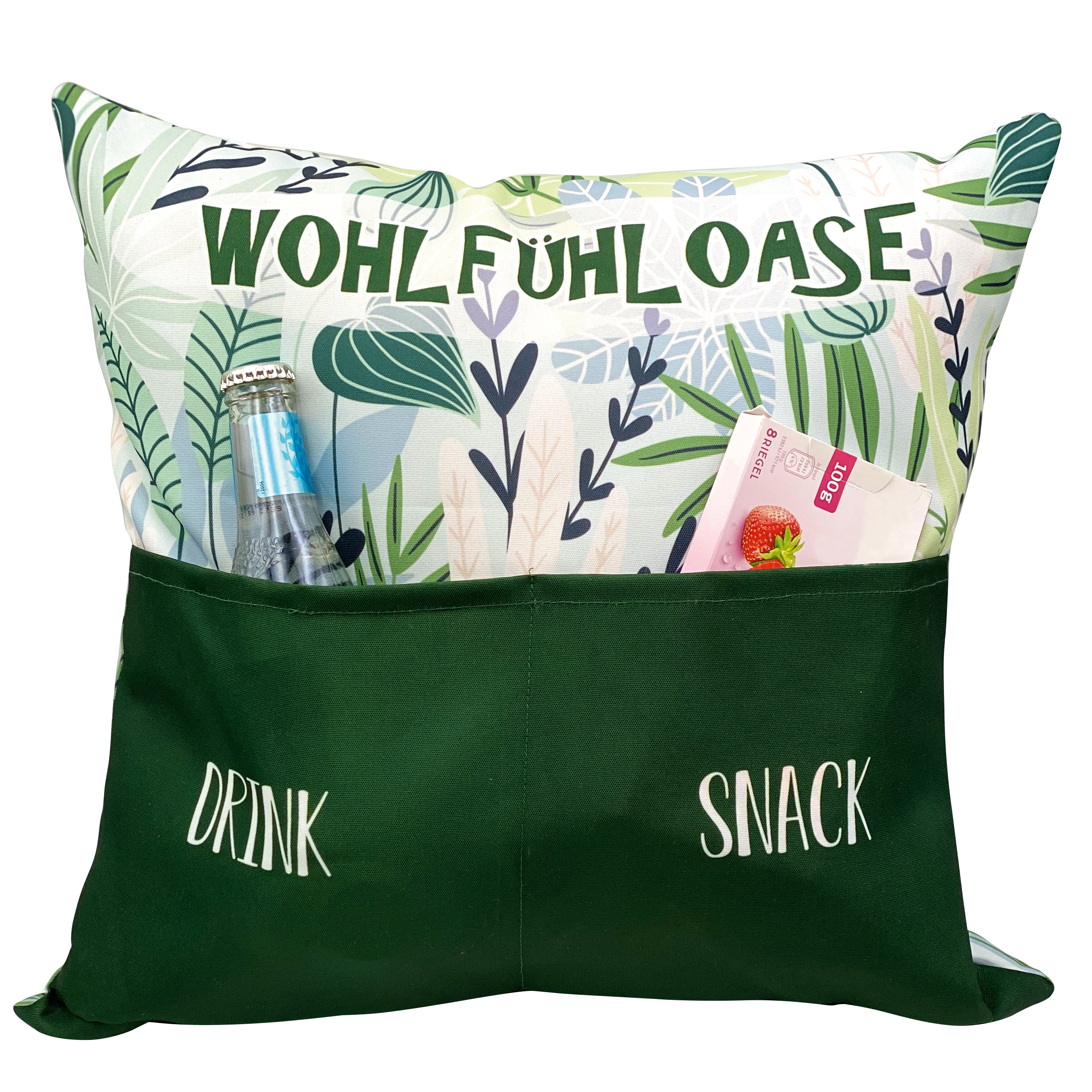 Sofahelden Outdoor Wohlfühloase mit Taschen und Deko
