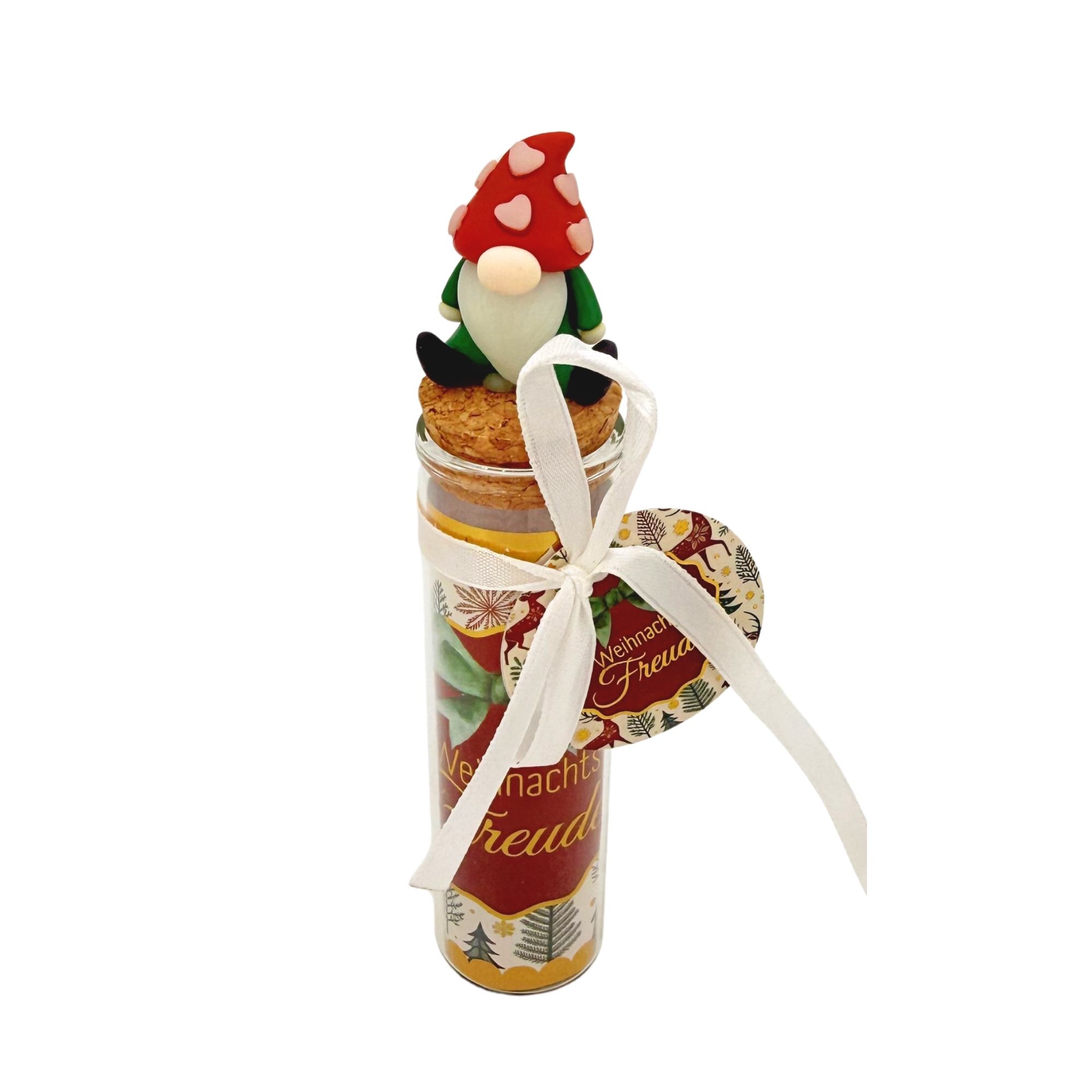 SET Weihnachts-Glücksbringer auf Glas, 16 Stk, 4-fach sort