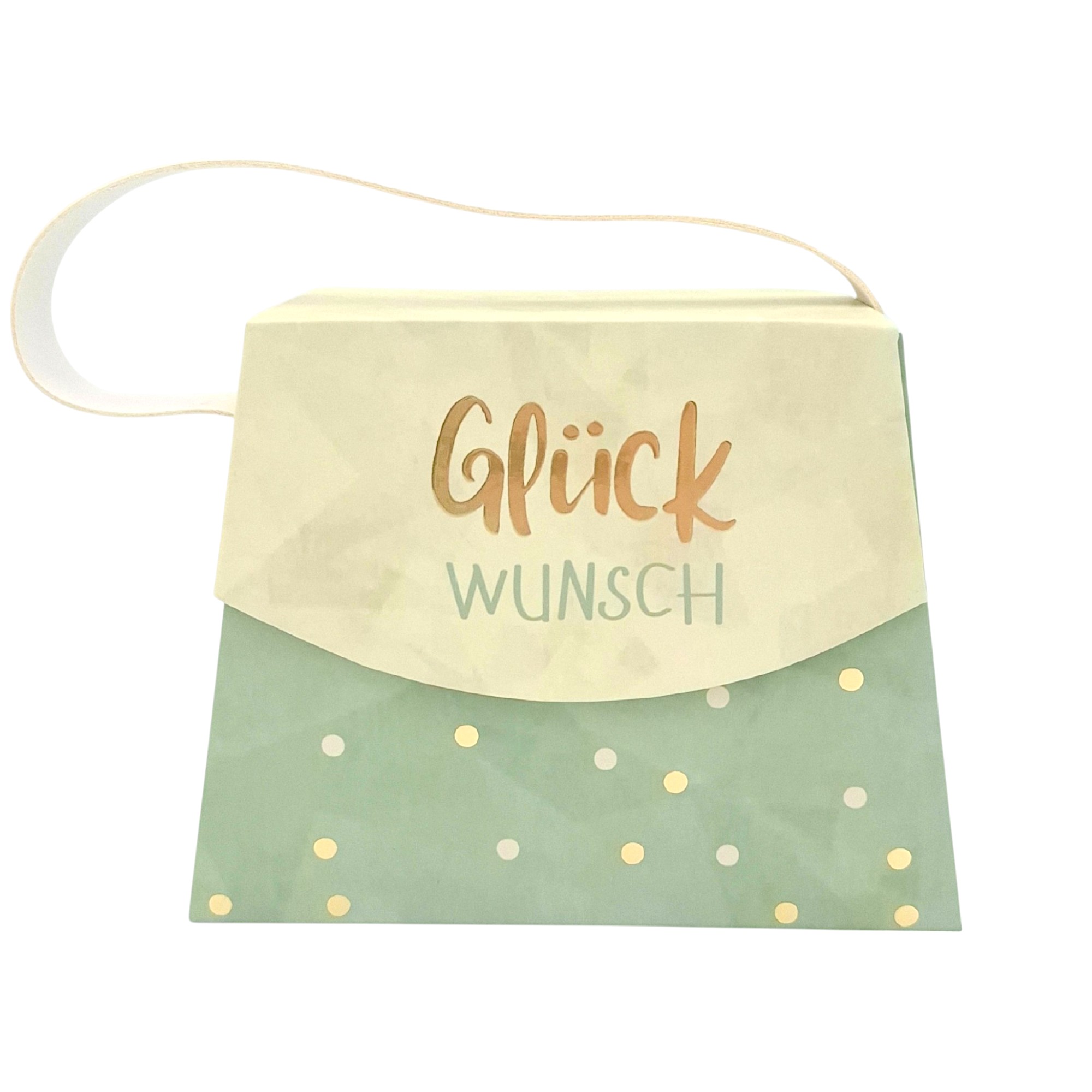 Handtaschen-Geschenkschachtel, Glück-Wunsch