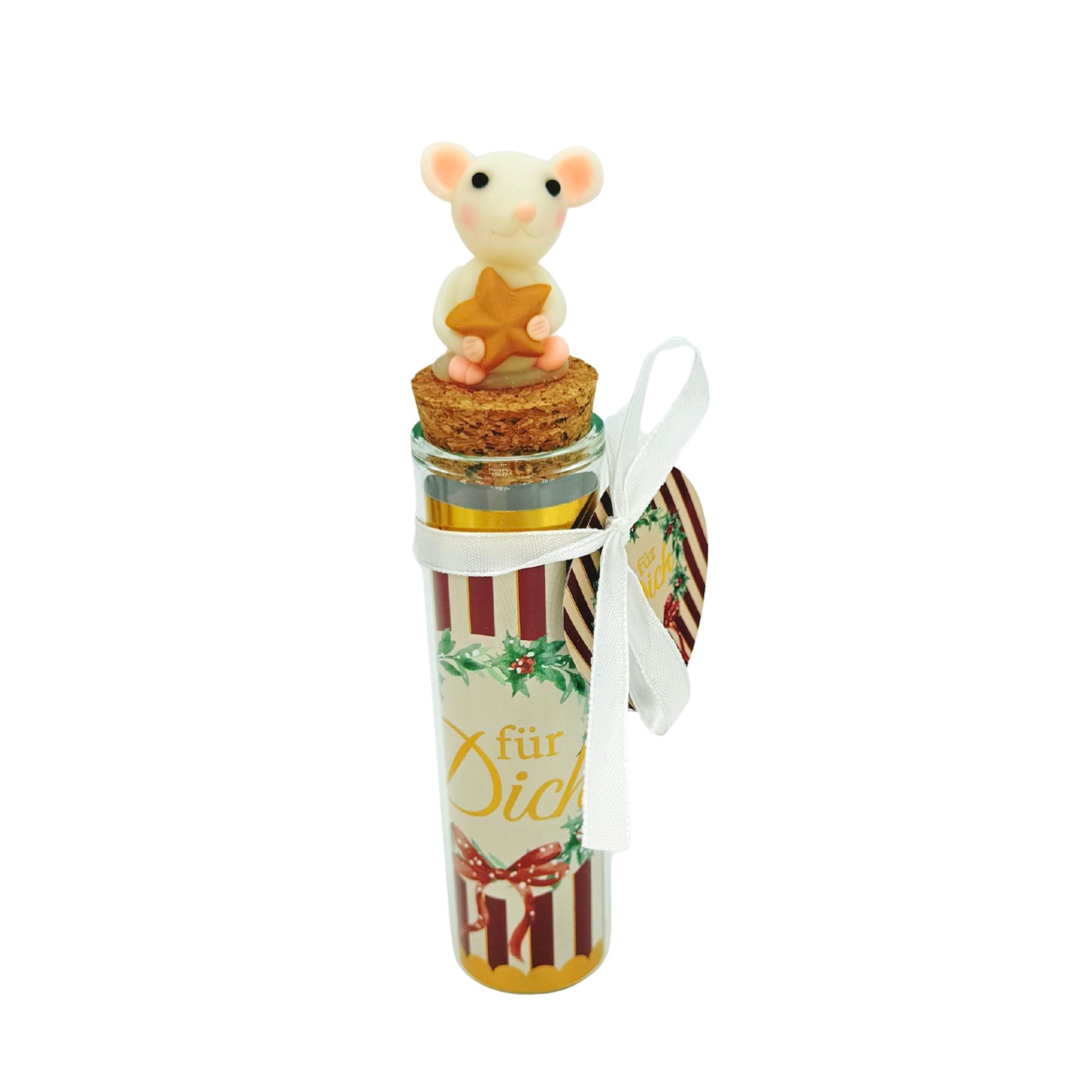SET Weihnachts-Glücksbringer auf Glas, 16 Stk, 4-fach sort