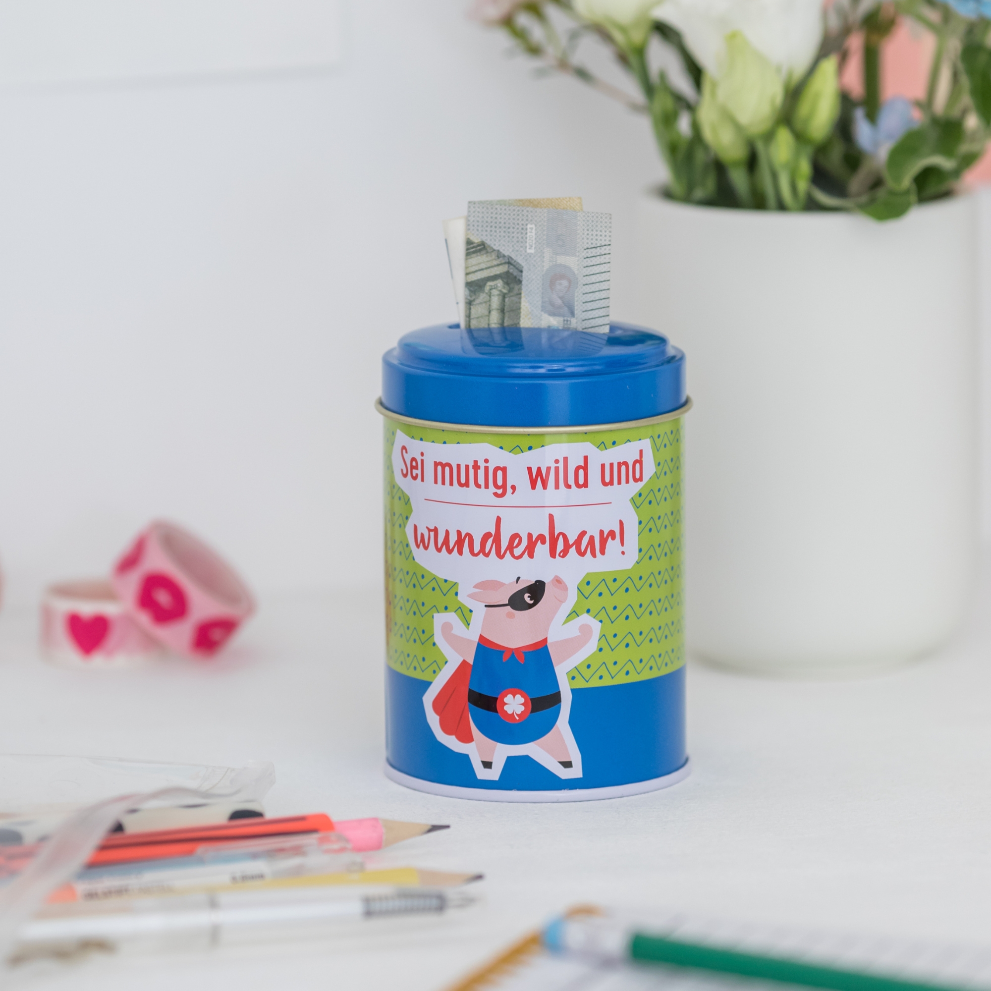 Spardose "Glückshelden" - Sei mutig, wild und wunderbar