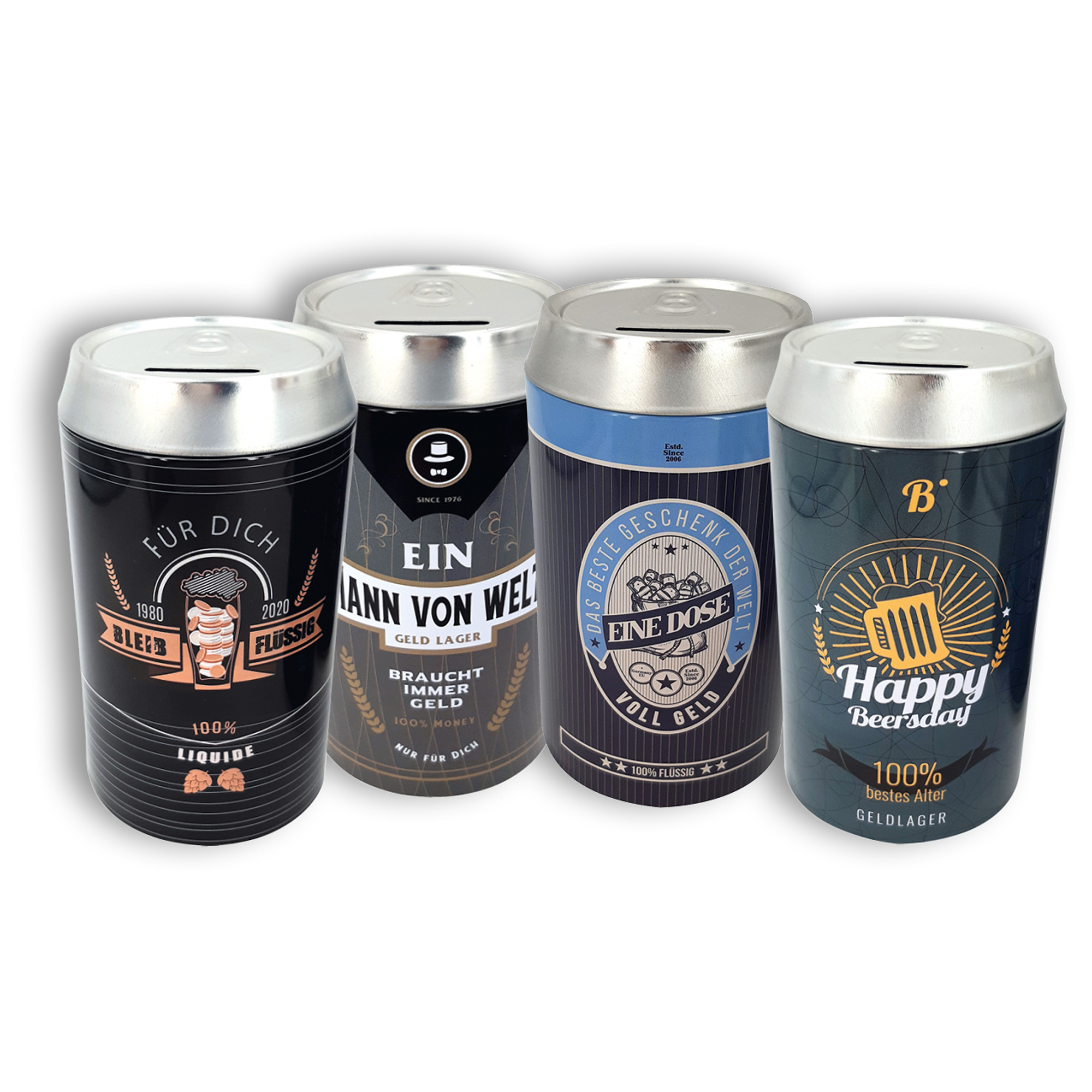 Set Bier-Spardosen, 16 Stk. Sort