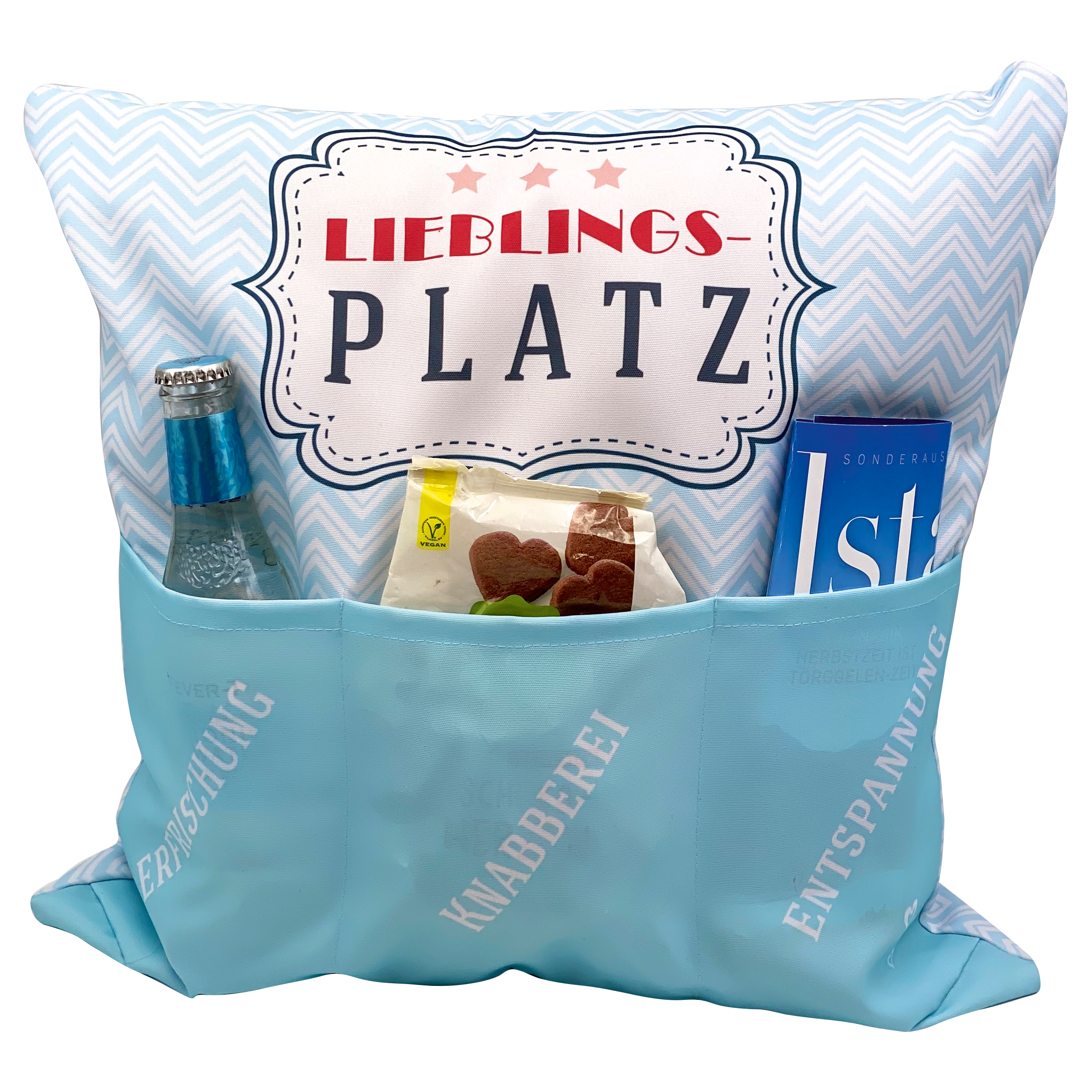 Sofahelden Outdoor Lieblingsplatz mit Taschen und Deko